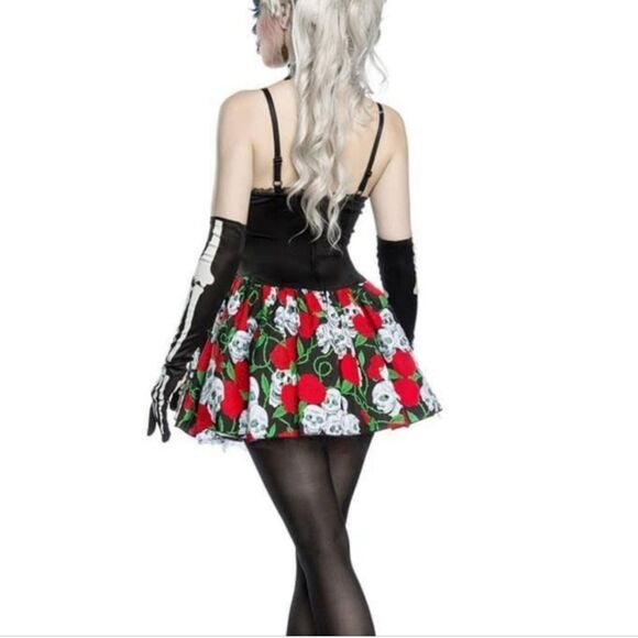 GOTH Day of the Dead Corset Dress Plus Size 2X 16-18 - Picture 2 of 4